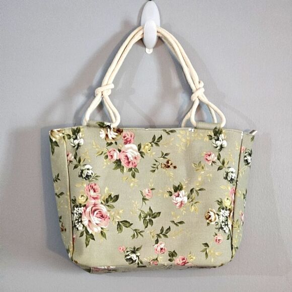 NWT, SAGE AND FLORAL TOTE - Picture 1 of 7